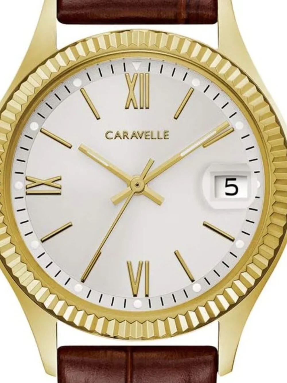 Caravelle by Bulova Ladies Gold 33mm New Watch 44M111, Brand New with Tags & Box